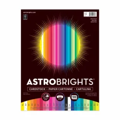 Astrobrights Color Cardstock, 65 lb Cover Weight, 8.5 x 11, Assorted Colors, 100/Pack