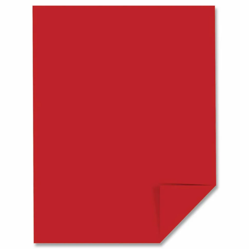 Astrobrights Color Cardstock, 65 lb Cover Stock, 8.5 x 11, Re-Entry Red, 250 Sheets/Ream, 8 Reams/Carton