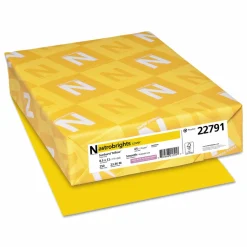 Astrobrights Color Cardstock, 65 lb Cover Weight, 8.5 x 11, Sunburst Yellow, 250/Pack