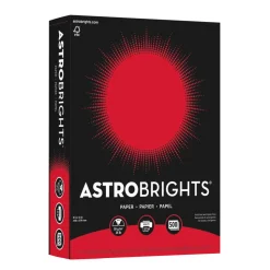 Astrobrights Color Multi-Use Printer & Copy Paper, 1 Ream, Re-Entry Red, Letter (8.5