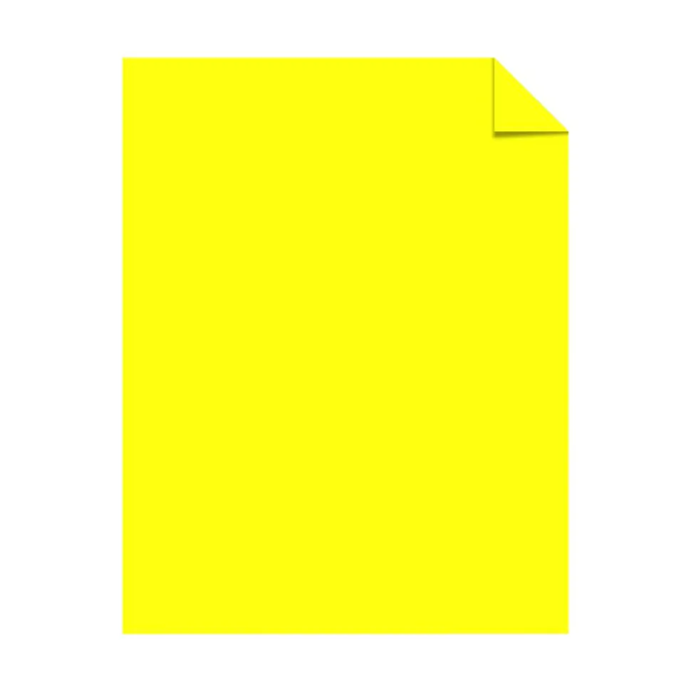 Astrobrights Color Multi-Use Printer & Copy Paper, 1 Ream, Lift-Off Lemon, Letter (8.5" x 11"), 500 Sheets Per Ream, 24 Lb, 94 Brightness