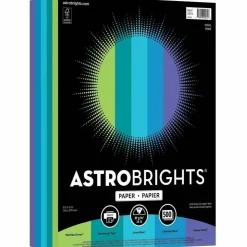 Astrobrights Color Multi-Use Printer & Copy Paper, 1 Ream, Cool Assortment, Letter (8.5