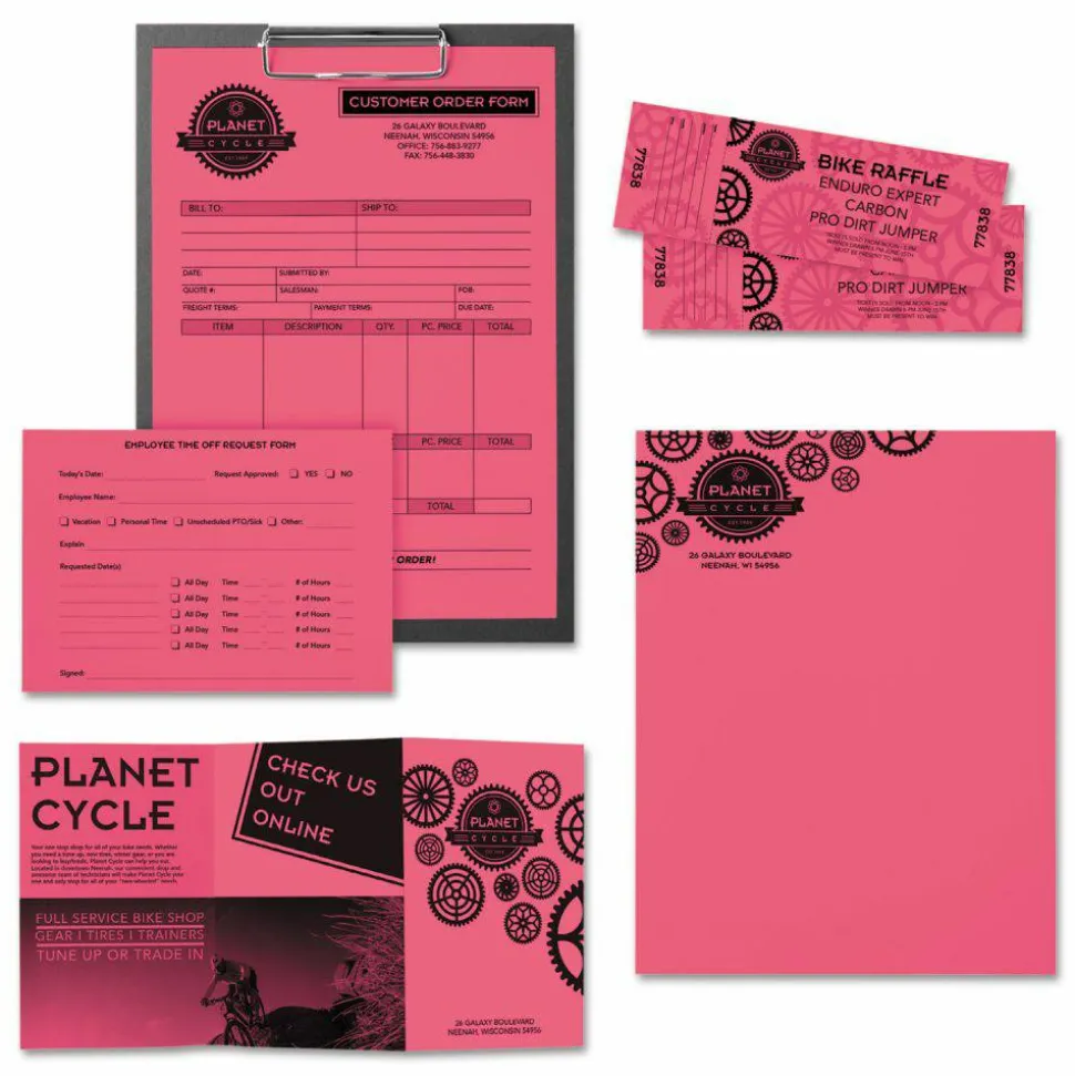 Astrobrights Color Multi-Use Printer & Copy Paper, Plasma Pink, Letter (8.5" x 11"), 500 Sheets Per Ream, 24 Lb, 94 Brightness