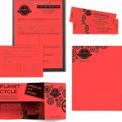 Astrobrights Color Multi-Use Printer & Copy Paper, 1 Ream, Rocket Red, Letter (8.5" x 11"), 500 Sheets Per Ream, 24 Lb, 94 Brightness