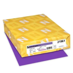 Astrobrights Color Multi-Use Printer & Copy Paper, 1 Ream, Gravity Grape, Letter (8.5" x 11"), 500 Sheets Per Ream, 24 Lb, 94 Brightness