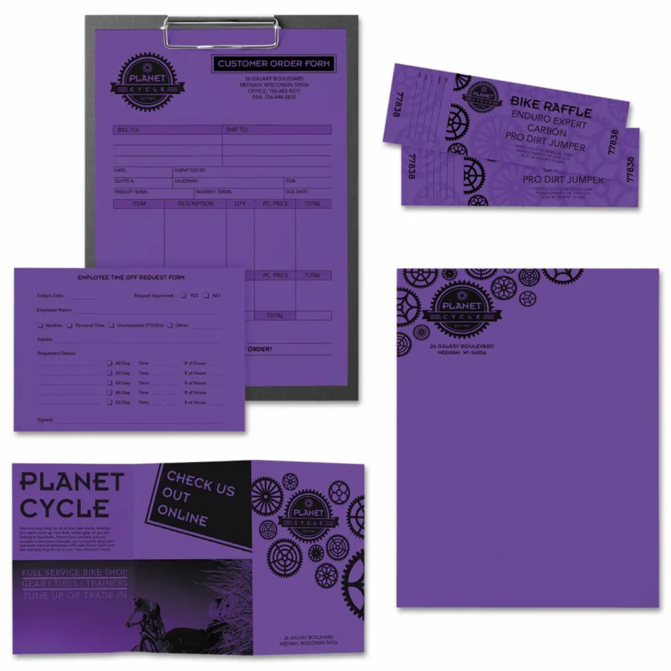 Astrobrights Color Multi-Use Printer & Copy Paper, 1 Ream, Gravity Grape, Letter (8.5" x 11"), 500 Sheets Per Ream, 24 Lb, 94 Brightness