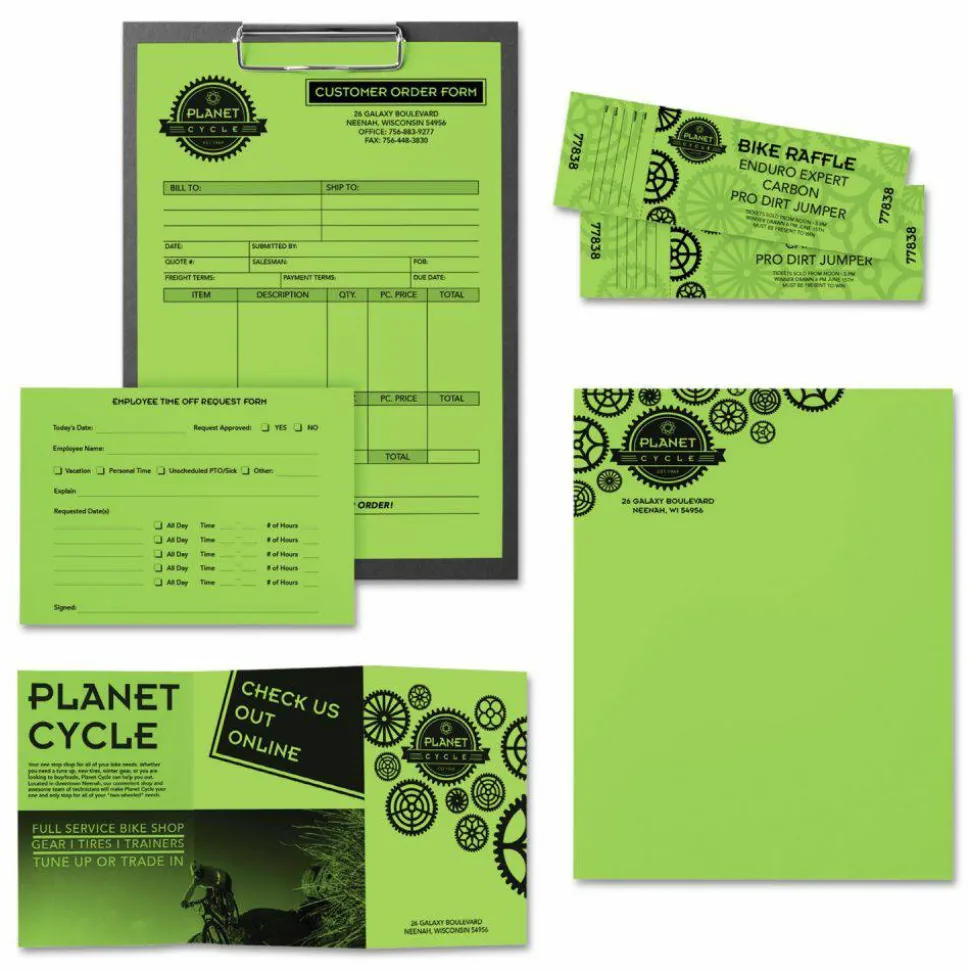 Astrobrights Color Paper, 24 lb Bond Weight, 8.5 x 11, Martian Green, 500/Ream