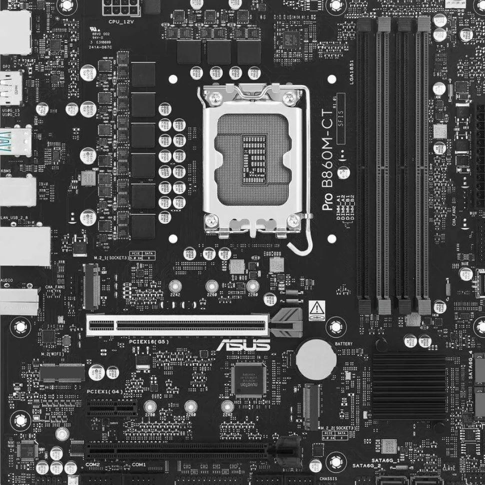 Asus Pro B860M-CT-CSM Desktop Motherboard - Intel B860 Chipset - Socket LGA-1851 - Micro ATX