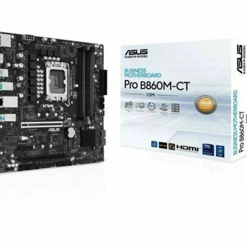 Asus Pro B860M-CT-CSM Desktop Motherboard - Intel B860 Chipset - Socket LGA-1851 - Micro ATX