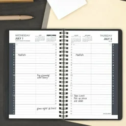 AT-A-GLANCE Academic 2026-2027 Daily Appointment Book Planner, Black, Small, 5