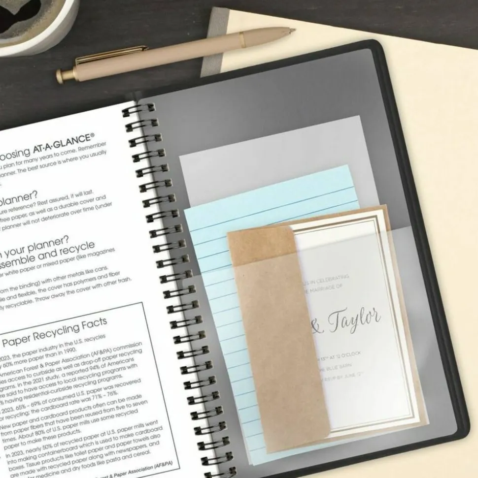 AT-A-GLANCE Academic 2026-2027 Daily Appointment Book Planner, Black, Small, 5" x 8", 2026 to 2027 Calendar
