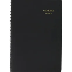 AT-A-GLANCE Academic 2026-2027 Daily Appointment Book Planner, Black, Small, 5