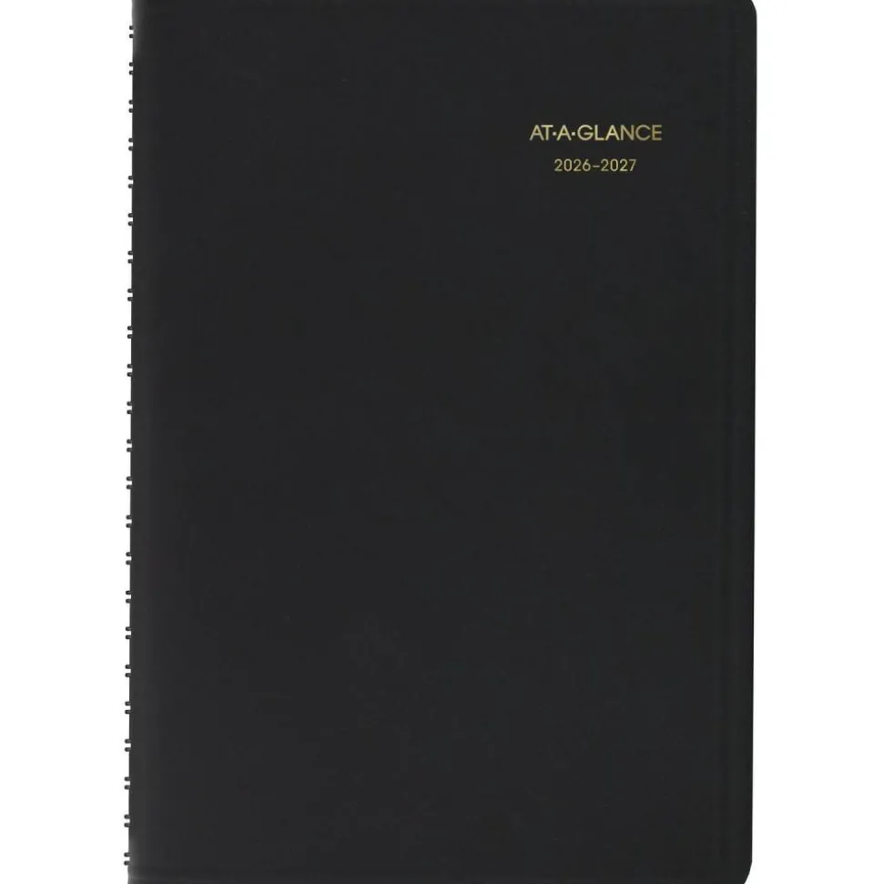 AT-A-GLANCE Academic 2026-2027 Daily Appointment Book Planner, Black, Small, 5" x 8", 2026 to 2027 Calendar