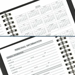 AT-A-GLANCE Academic 2026-2027 Daily Appointment Book Planner, Black, Small, 5