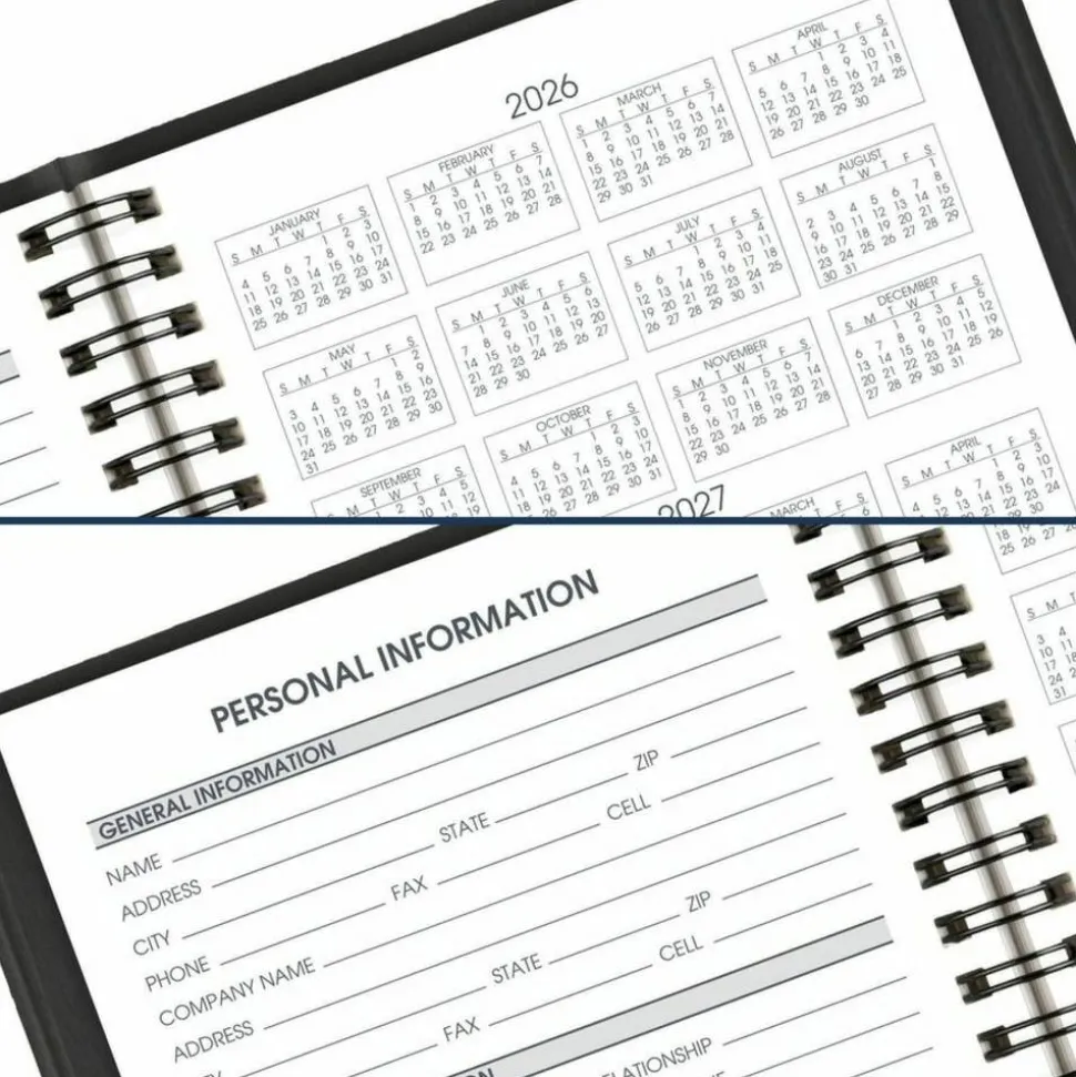 AT-A-GLANCE Academic 2026-2027 Daily Appointment Book Planner, Black, Small, 5" x 8", 2026 to 2027 Calendar