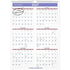 AT-A-GLANCE Academic 2026-2027 Monthly Wall Calendar, Medium, 12" x 17", 2026 to 2027 Calendar