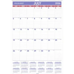 AT-A-GLANCE Academic 2026-2027 Monthly Wall Calendar, Large, 15 1/2