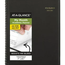 AT-A-GLANCE Academic 2026-2027 18-Month Monthly Planner, Black, Medium, 7" x 8 3/4", 2026 to 2027 Calendar