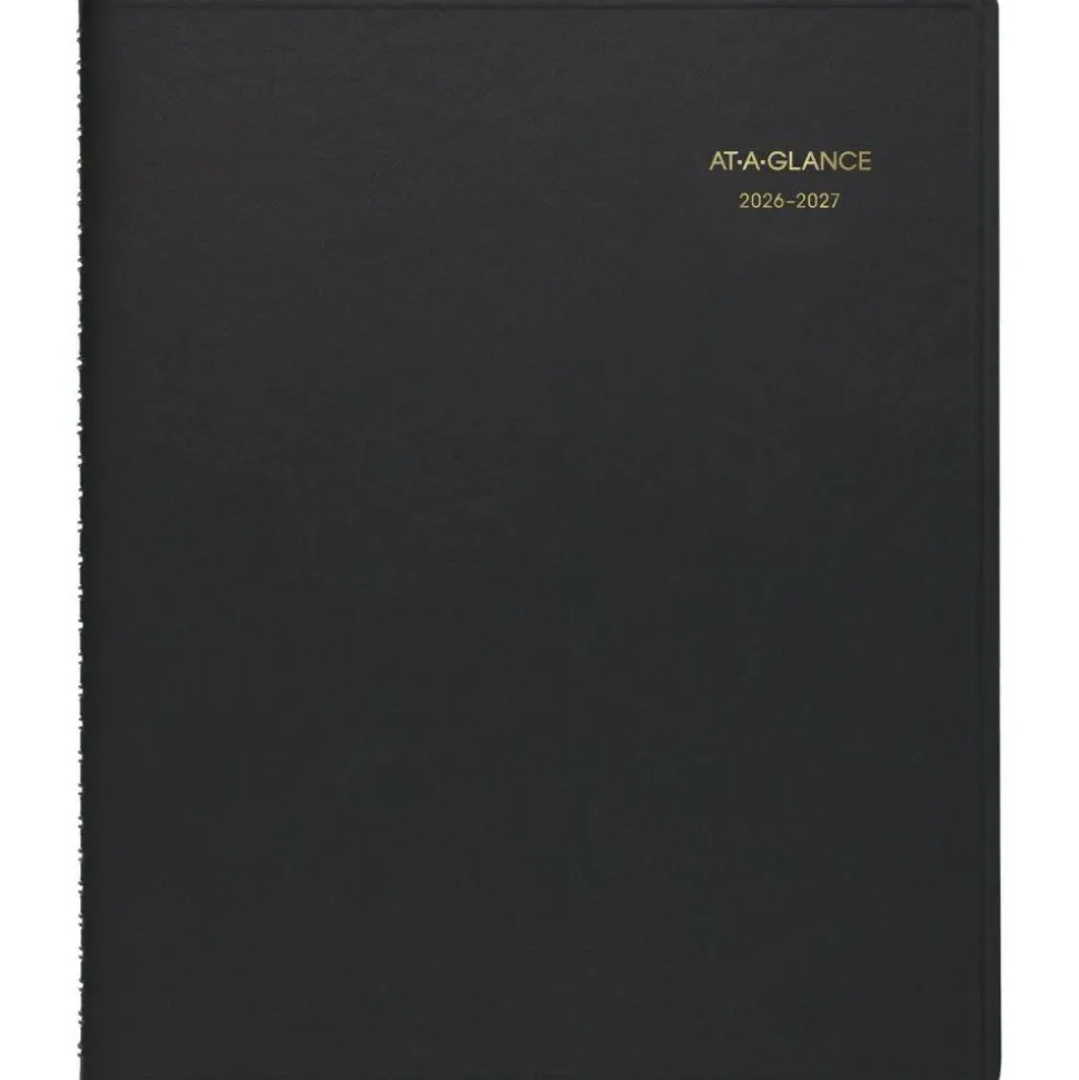 AT-A-GLANCE Academic 2026-2027 18-Month Monthly Planner, Black, Large, 9" x 11", 2026 to 2027 Calendar