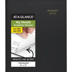 AT-A-GLANCE Academic 2026-2027 18-Month Monthly Planner, Black, Large, 9
