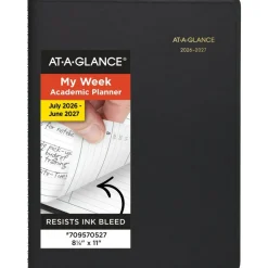 AT-A-GLANCE Academic 2026-2027 Weekly Appointment Book Planner, Black, Large, 8 1/4