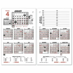 AT-A-GLANCE Burkhart's Day Counter Desk Calendar Refill, 4.5 x 7.38, White Sheets, 12-Month (Jan to Dec): 2027, 2027 Calendar
