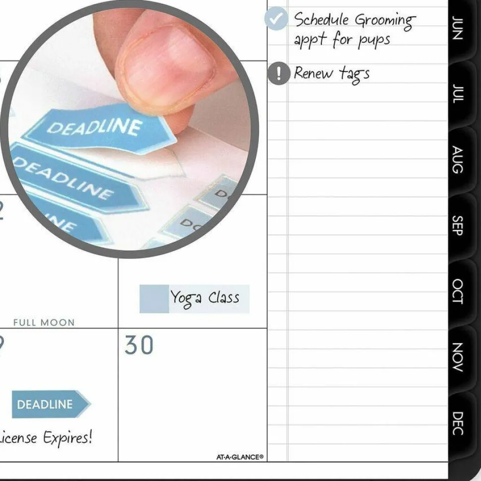 AT-A-GLANCE Contemporary Lite Monthly Planner, 11 x 9, Black Cover, 12-Month (Jan to Dec): 2027, 2027 Calendar