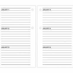 AT-A-GLANCE 2026 Daily Loose-Leaf Desk Calendar Refill, Standard, 3 1/2
