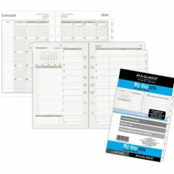 At-A-Glance Daily Monthly Planner Two Page Per Day Refill, Loose-Leaf, Desk Size, 2027 Calendar