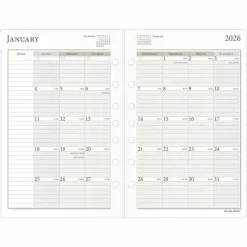 At-A-Glance Daily Monthly Planner Two Page Per Day Refill, Loose-Leaf, Desk Size, 2027 Calendar