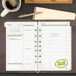 At-A-Glance Daily Monthly Planner Two Page Per Day Refill, Loose-Leaf, Desk Size, 2027 Calendar