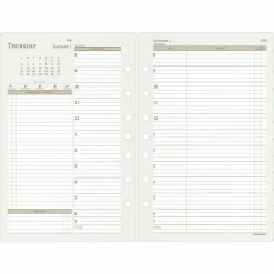 At-A-Glance Daily Monthly Planner Two Page Per Day Refill, Loose-Leaf, Desk Size, 2027 Calendar