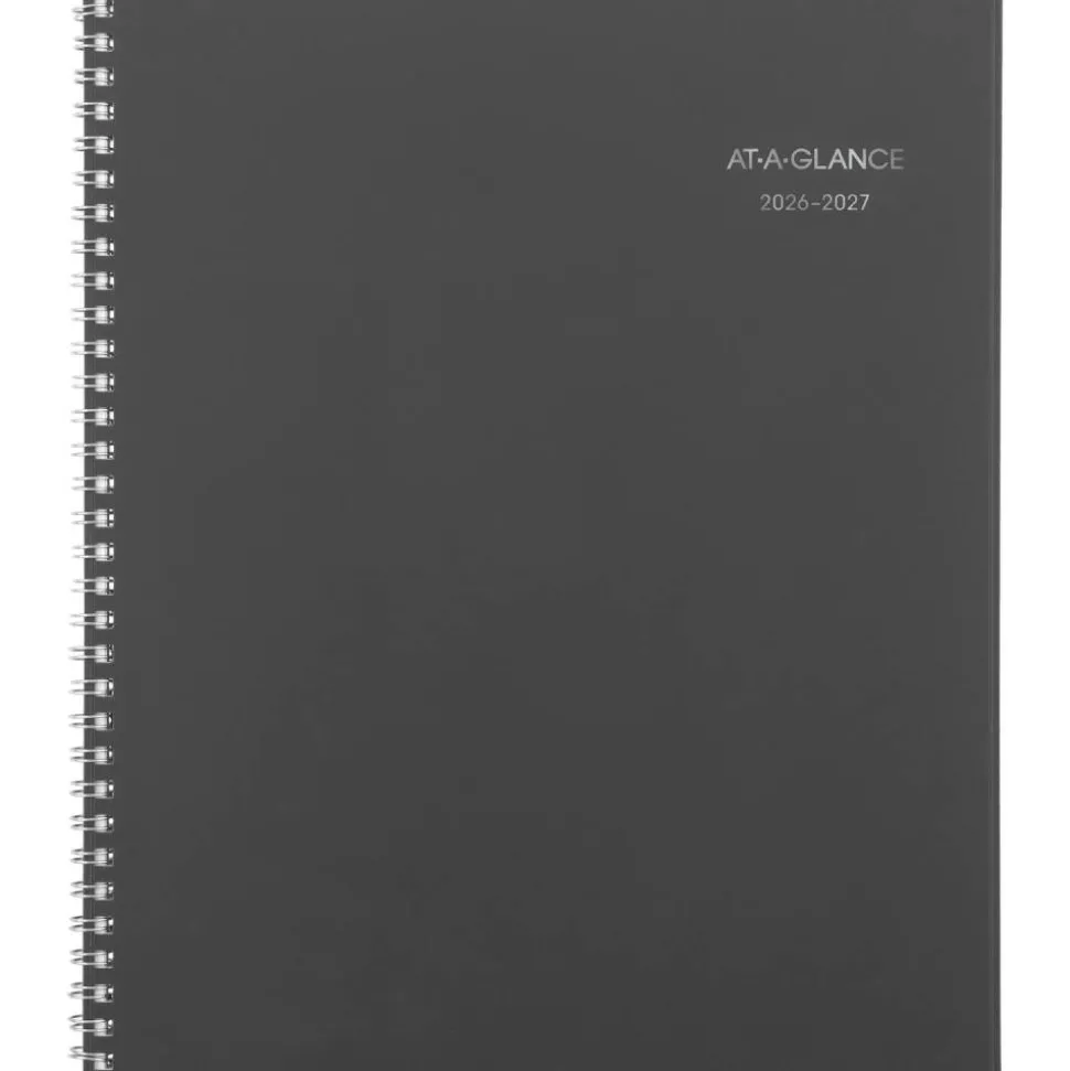 AT-A-GLANCE DayMinder Academic 2026-2027 Weekly Monthly Appointment Book Planner, Charcoal, Large, 8 1/2" x 11", 2026 to 2027 Calendar