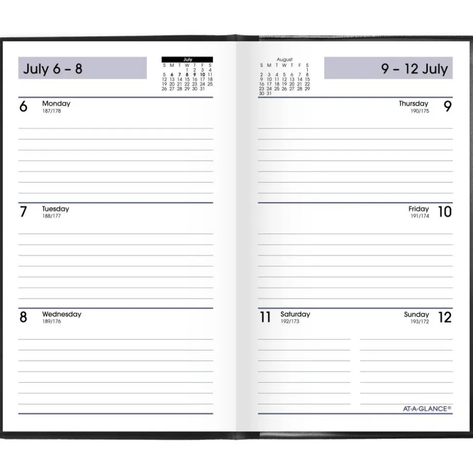 AT-A-GLANCE DayMinder Academic 2026-2027 Weekly Planner, Black, Pocket, 3 1/2" x 6", 2026 to 2027 Calendar