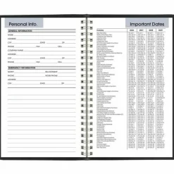 AT-A-GLANCE DayMinder Block Format Weekly Appointment Book, 8.5 x 5.5, Black Cover, 12-Month (Jan to Dec): 2027, 2027 Calendar