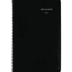 AT-A-GLANCE DayMinder Block Format Weekly Appointment Book, 8.5 x 5.5, Black Cover, 12-Month (Jan to Dec): 2027, 2027 Calendar