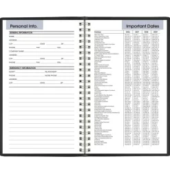 AT-A-GLANCE DayMinder Block Format Weekly Appointment Book, 8.5 x 5.5, Black Cover, 12-Month (Jan to Dec): 2027, 2027 Calendar