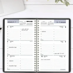 AT-A-GLANCE DayMinder Block Format Weekly Appointment Book, 8.5 x 5.5, Black Cover, 12-Month (Jan to Dec): 2027, 2027 Calendar