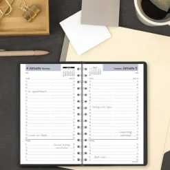AT-A-GLANCE DayMinder 2027 Daily Appointment Book Planner, Black, Small, 5