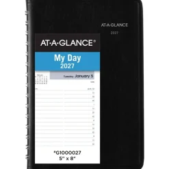 AT-A-GLANCE DayMinder 2027 Daily Appointment Book Planner, Black, Small, 5