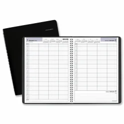 AT-A-GLANCE DayMinder Four-Person Group Daily Appointment Book, 11 x 8, Black Cover, 12-Month (Jan to Dec): 2027, 2027 Calendar