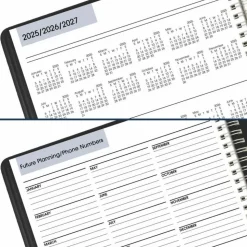 AT-A-GLANCE DayMinder Four-Person Group Daily Appointment Book, 11 x 8, Black Cover, 12-Month (Jan to Dec): 2027, 2027 Calendar