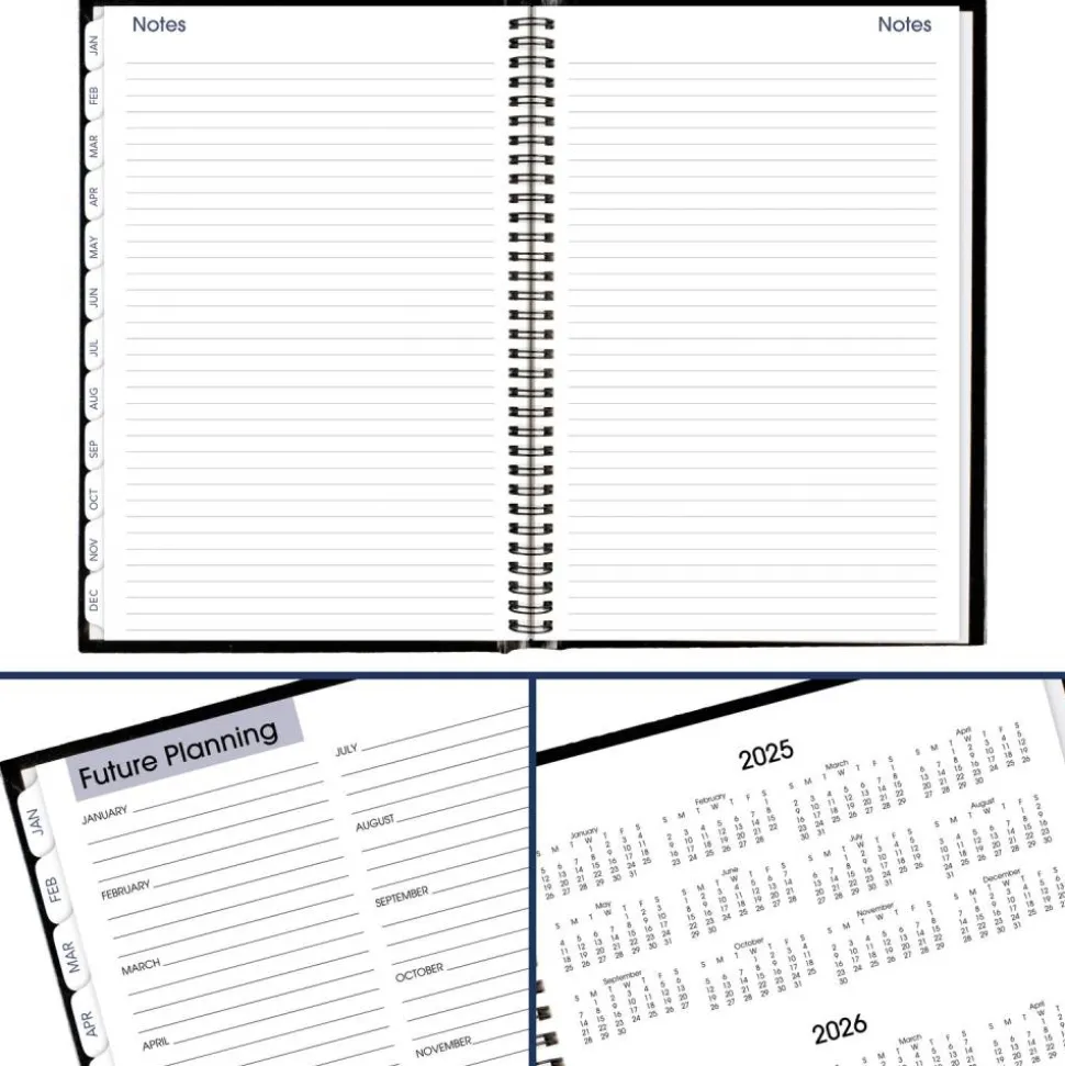 AT-A-GLANCE DayMinder Hard-Cover Monthly Planner, Ruled Blocks, 11.75 x 8, Black Cover, 14-Month: Dec 2026 to Jan 2028, 2027 Calendar