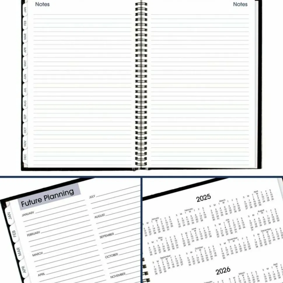 AT-A-GLANCE DayMinder Hard-Cover Monthly Planner, Ruled Blocks, 11.75 x 8, Black Cover, 14-Month: Dec 2026 to Jan 2028, 2027 Calendar
