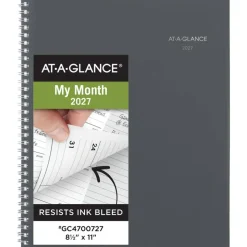 AT-A-GLANCE DayMinder 2027 Monthly Planner, Gray, Large, 8 1/2