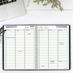 AT-A-GLANCE DayMinder Weekly Appointment Book, Vertical-Column Format, 11 x 8, Black Cover, 12-Month (Jan to Dec): 2027, 2027 Calendar