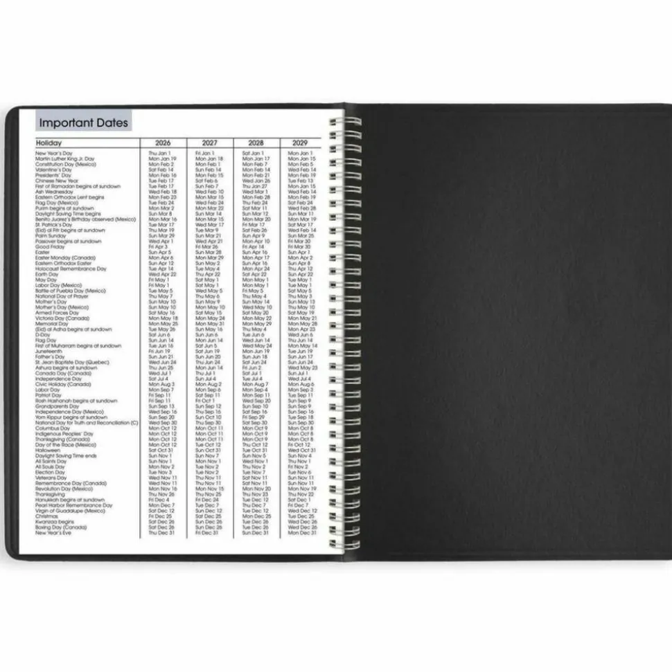 AT-A-GLANCE DayMinder Weekly Appointment Book, Vertical-Column Format, 11 x 8, Black Cover, 12-Month (Jan to Dec): 2027, 2027 Calendar