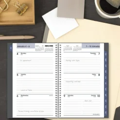 AT-A-GLANCE DayMinder 2027 Weekly Monthly Planner, Gray, Small, 5" x 8"