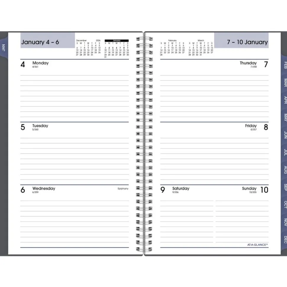 AT-A-GLANCE DayMinder 2027 Weekly Monthly Planner, Gray, Small, 5" x 8"