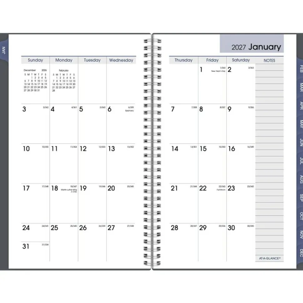 AT-A-GLANCE DayMinder 2027 Weekly Monthly Planner, Gray, Small, 5" x 8"